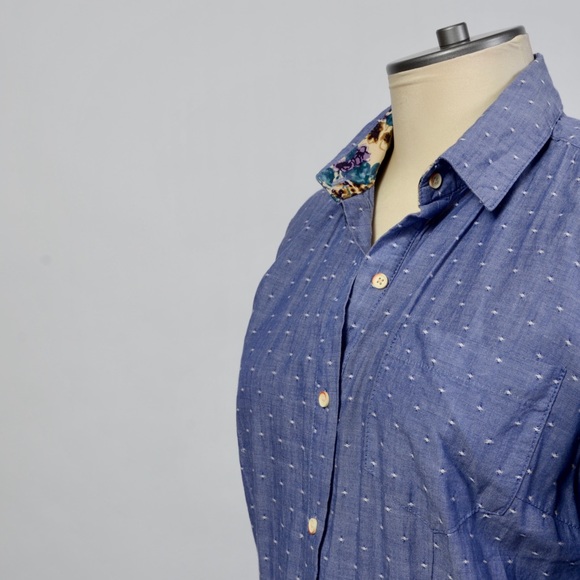 The Anthropologie Speckled Tier Shirtdress - Picture 3 of 7